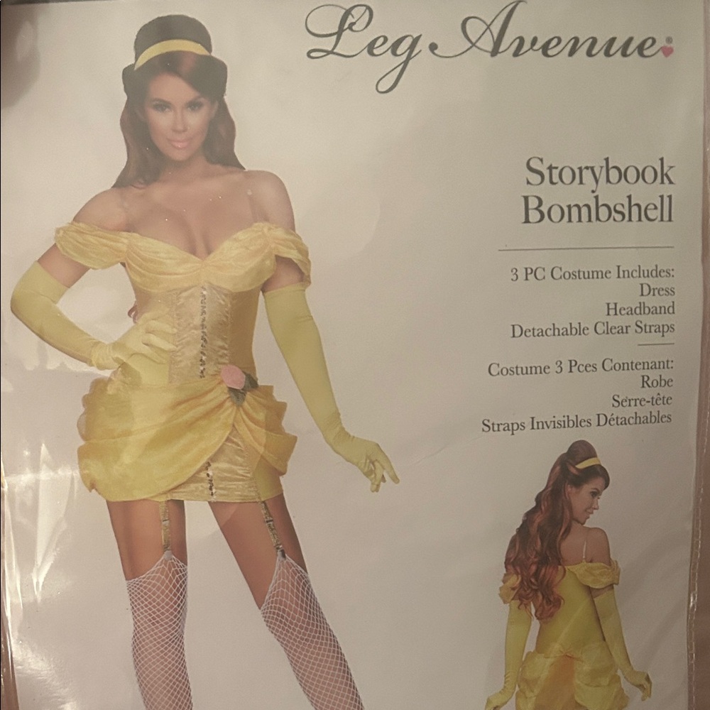 Beauty and the beast  Leg Avenue Yellow Storybook Bombshell Dress Set